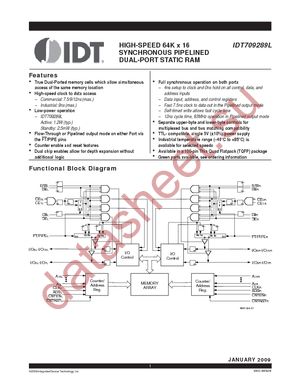 IDT709289L9PFI datasheet  